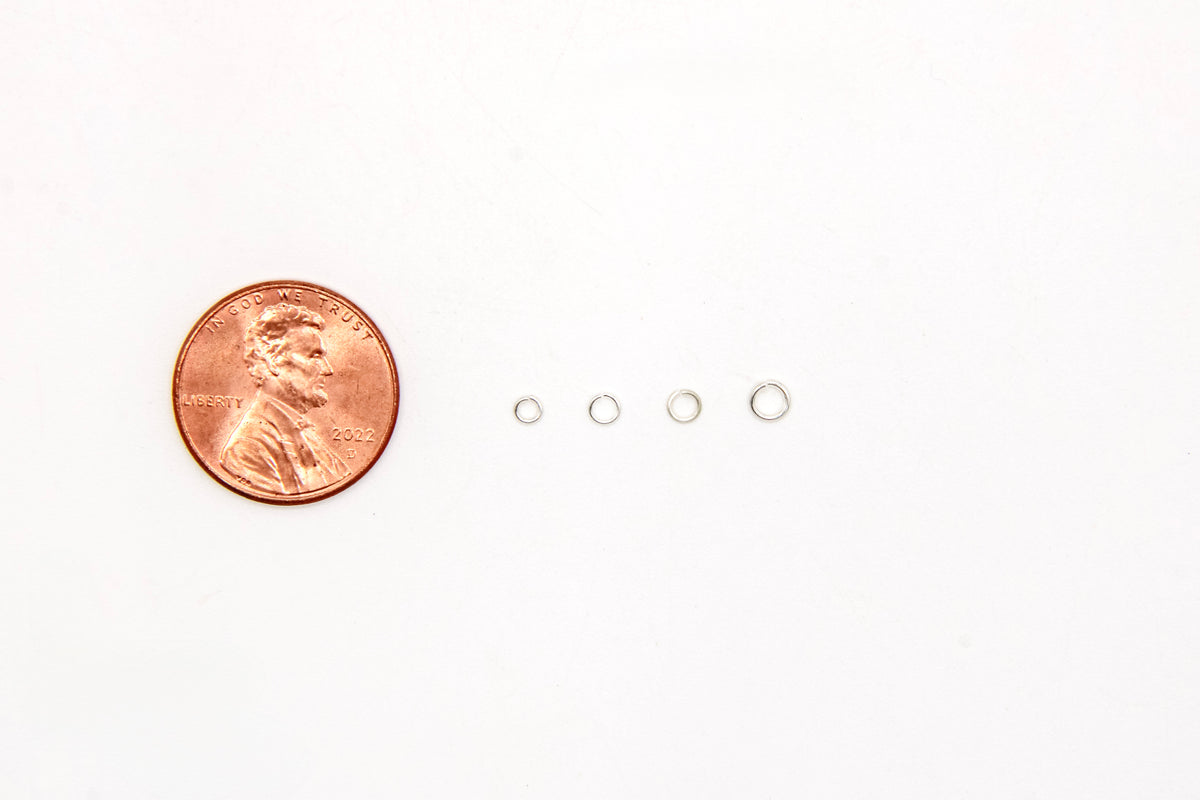 24 Gauge Jump Rings in 14K gold-filled and sterling silver, wholesale permanent jewelry findings