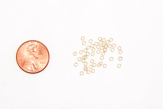 26 Gauge Jump Rings in 14K gold-filled and sterling silver, wholesale permanent jewelry findings