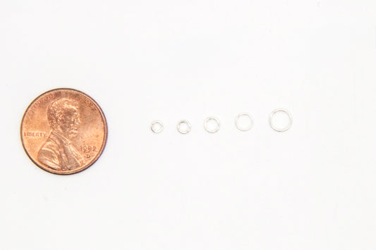 22 Gauge Jump Rings in 14K gold-filled and sterling silver, wholesale permanent jewelry findings